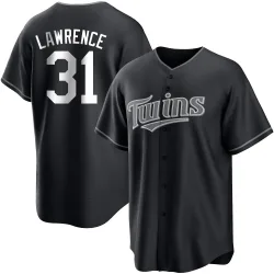 Minnesota Twins Justin Lawrence White Replica Men's Black/ Player Jersey