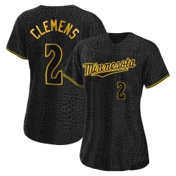 Minnesota Twins Kody Clemens Black Authentic Women's Snake Skin City Player Jersey