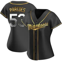 Minnesota Twins Michael Paredes Black Golden Replica Women's Alternate Player Jersey