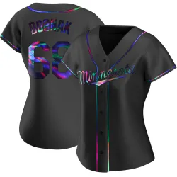 Minnesota Twins Randy Dobnak Black Holographic Replica Women's Alternate Player Jersey