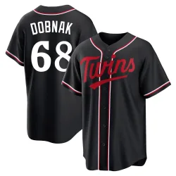 Minnesota Twins Randy Dobnak Black Replica Youth Fashion Out Player Jersey