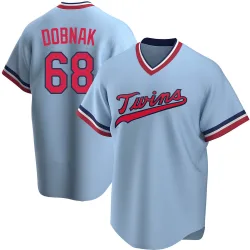 Minnesota Twins Randy Dobnak Light Blue Replica Youth Road Cooperstown Collection Player Jersey