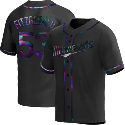 Minnesota Twins Ryan Fitzgerald Black Holographic Replica Youth Alternate Player Jersey