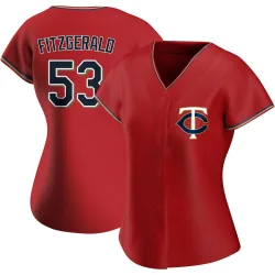 Minnesota Twins Ryan Fitzgerald Red Authentic Women's Alternate Player Jersey