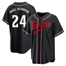 Minnesota Twins Simeon Woods Richardson Black Replica Youth Fashion Out Player Jersey