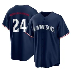 Minnesota Twins Simeon Woods Richardson Navy Replica Youth Alternate Player Jersey