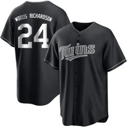 Minnesota Twins Simeon Woods Richardson White Replica Youth Black/ Player Jersey