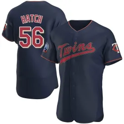 Minnesota Twins Thomas Hatch Navy Authentic Men's Alternate 60th Season Team Player Jersey
