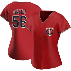 Minnesota Twins Thomas Hatch Red Authentic Women's Alternate Player Jersey