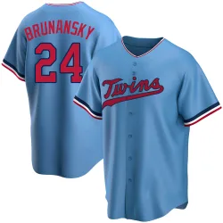 Minnesota Twins Tom Brunansky Light Blue Replica Men's Alternate Player Jersey