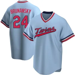 Minnesota Twins Tom Brunansky Light Blue Replica Men's Road Cooperstown Collection Player Jersey