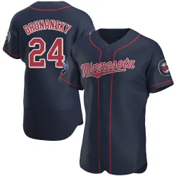 Minnesota Twins Tom Brunansky Navy Authentic Men's Alternate 60th Season Player Jersey