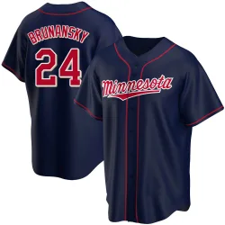 Minnesota Twins Tom Brunansky Navy Replica Men's Alternate Team Player Jersey