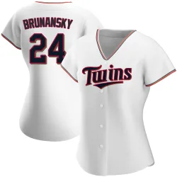 Minnesota Twins Tom Brunansky White Replica Women's Home Player Jersey
